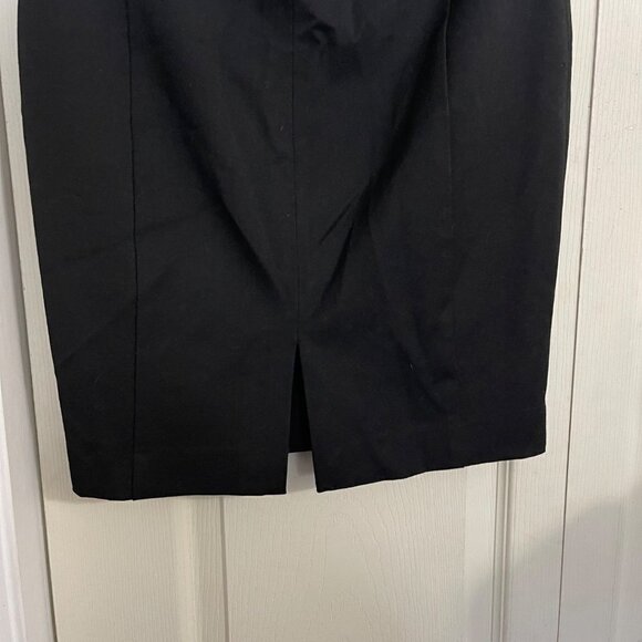 Express Womens Black Buckle Back High Waisted Mini Pencil Career Skirt Size 00 - Picture 5 of 9